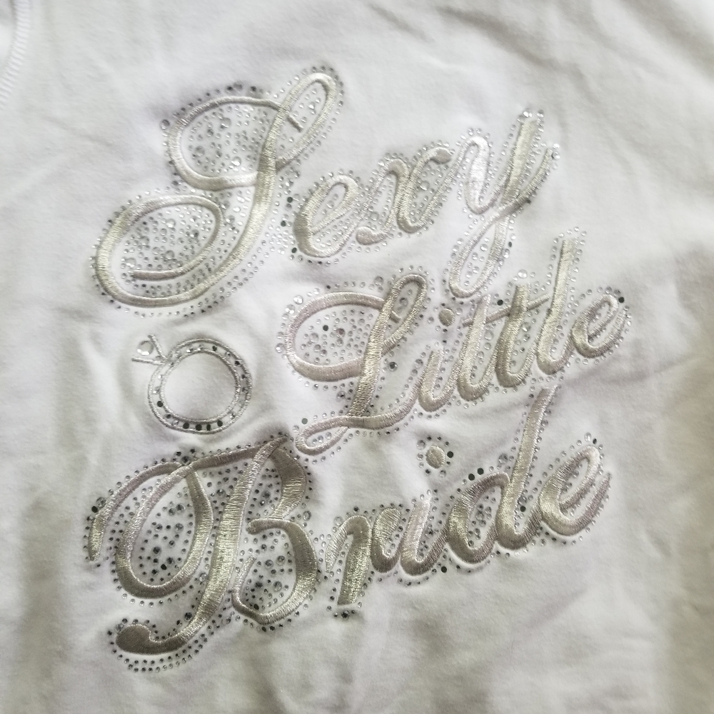 Victoria's Secret Sexy Little Bride White Short Sleeve Hooded Full Zip Jacket - Picture 8 of 8